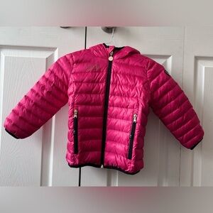 EMPORIO ARMANI pink duck down girls puffer jacket (4Y)